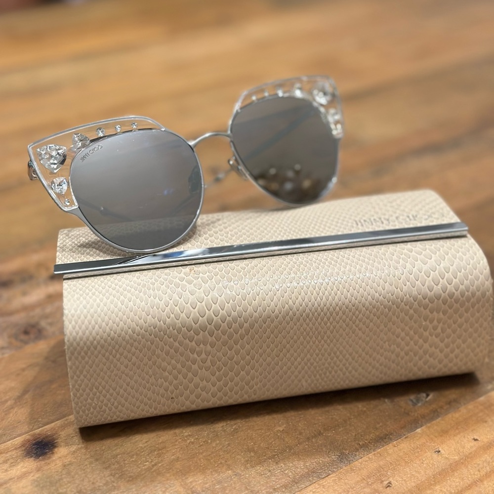 Jimmy Choo Audrey Cat Eye Crystal Embellished Sunglasses